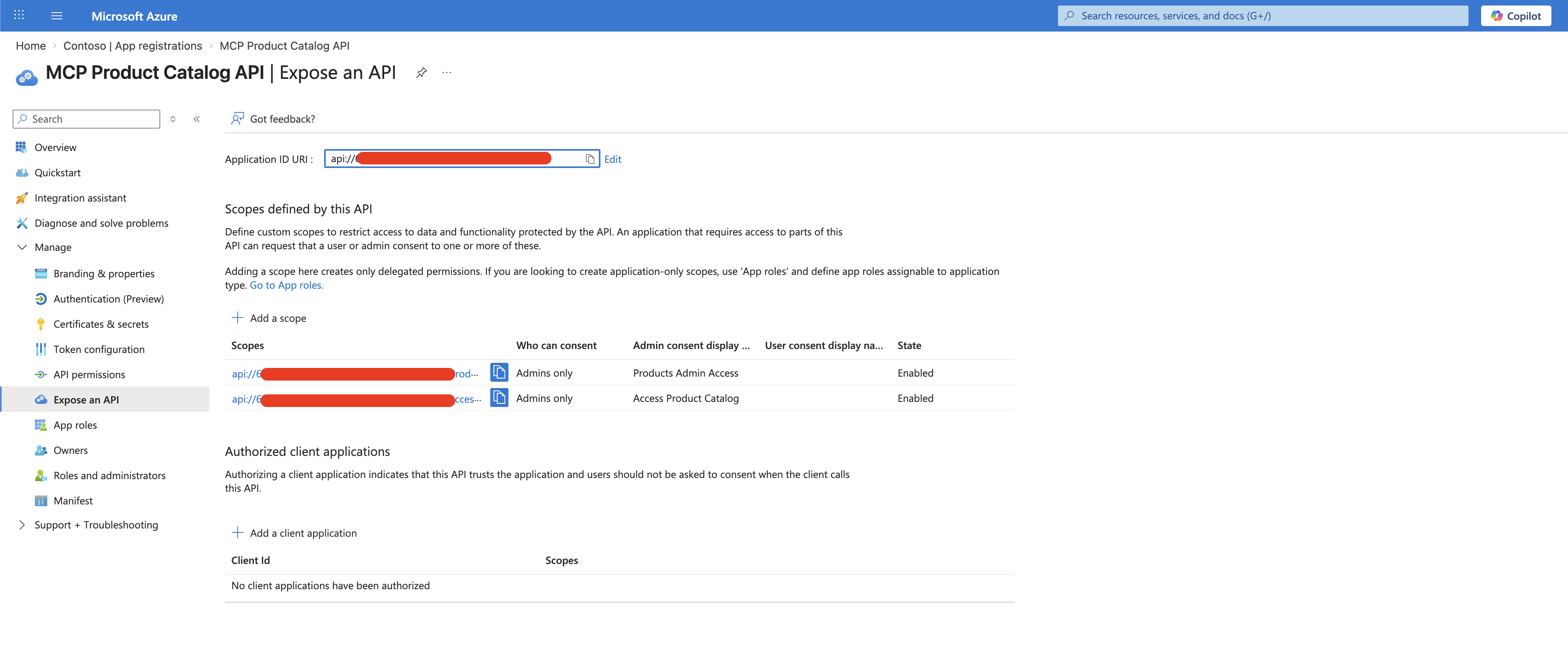 Expose an API - Scopes