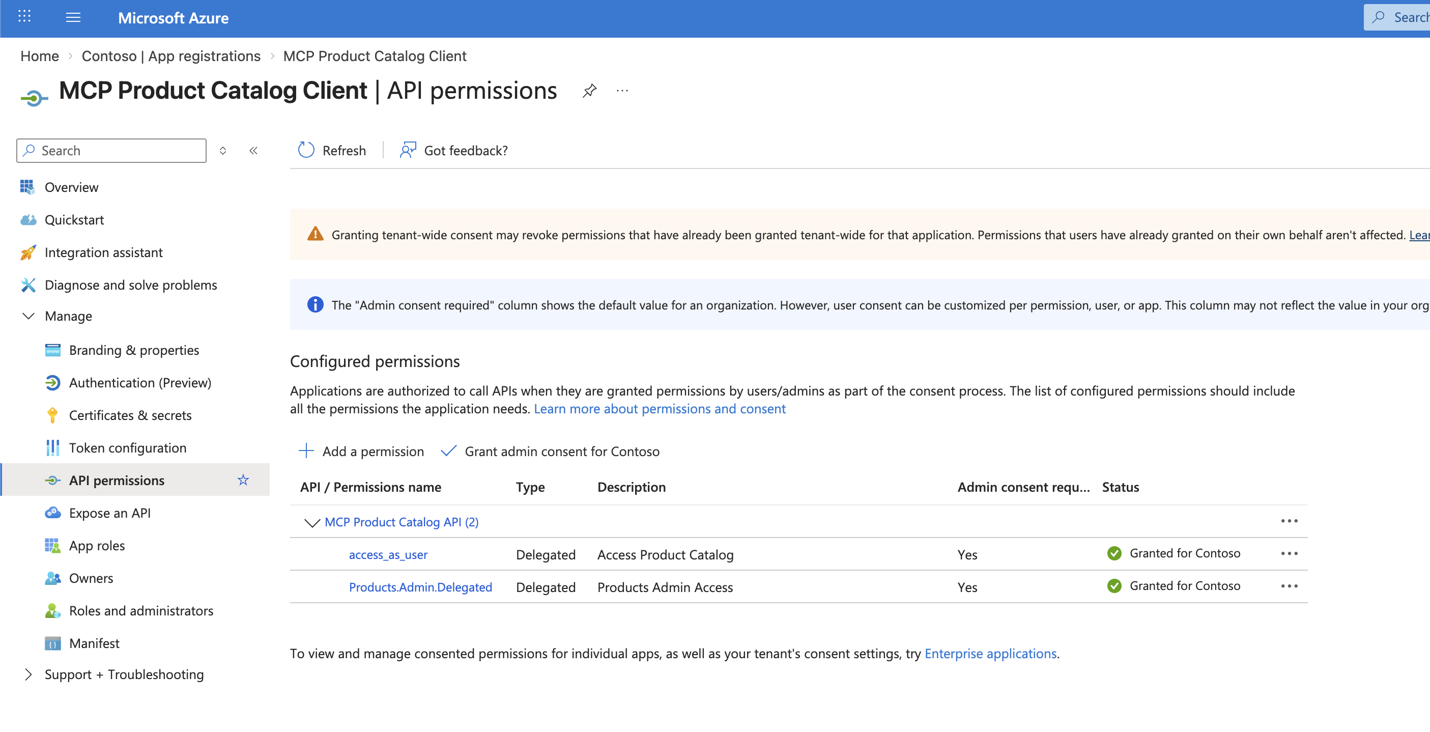 Client API Permissions